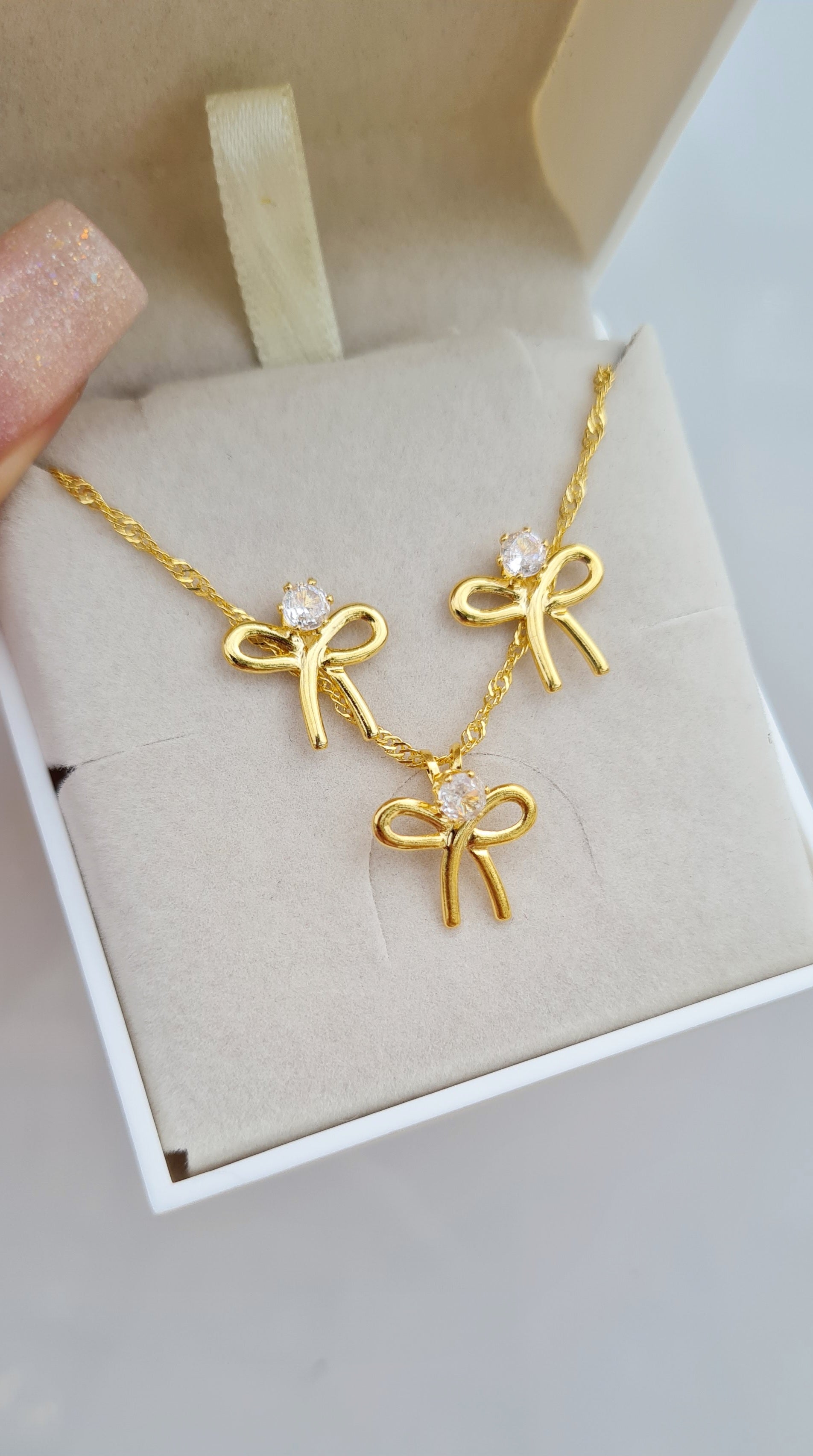 Conjunto Laço com Zircônia