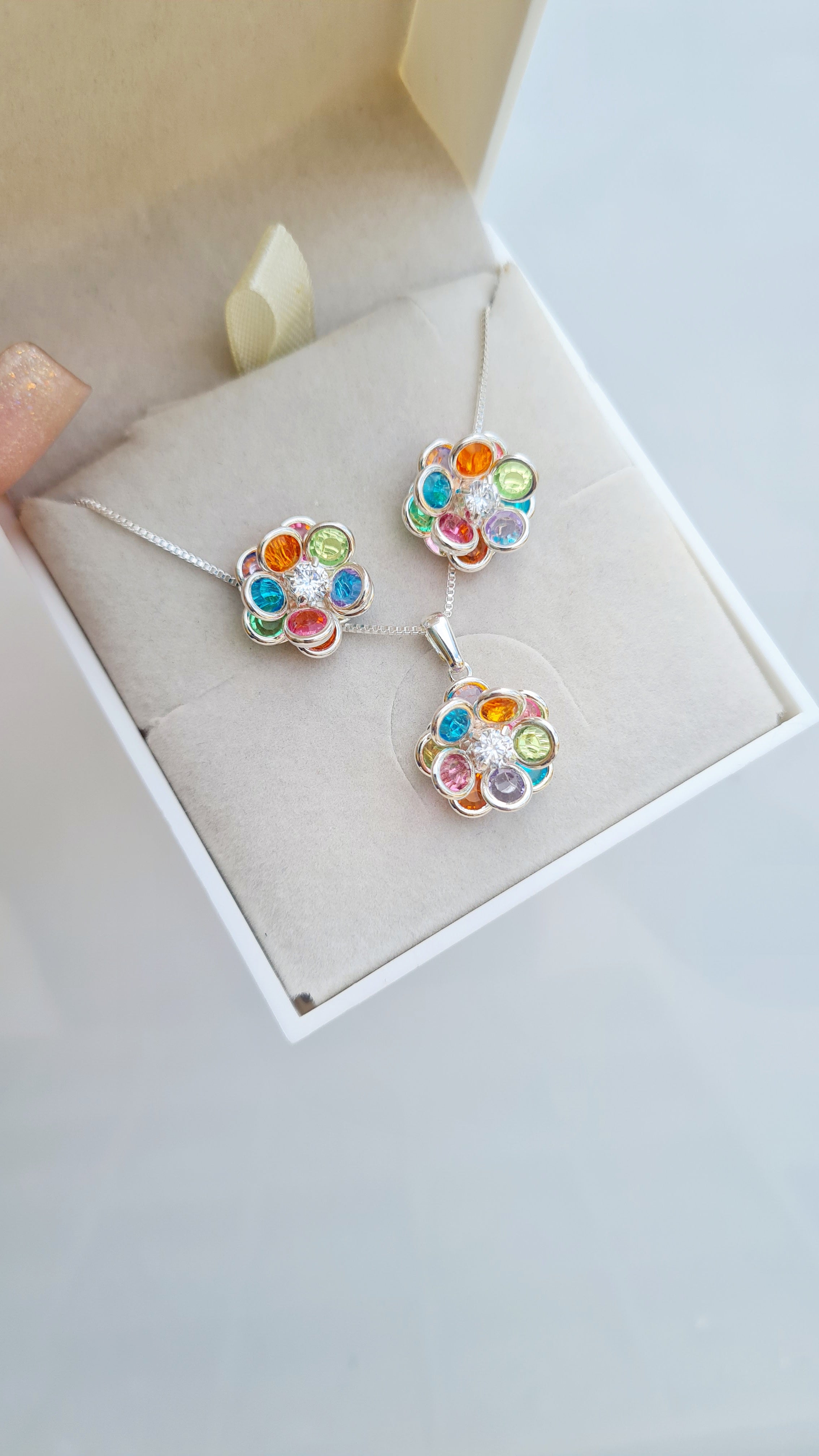 Conjunto Flor Multicolorida