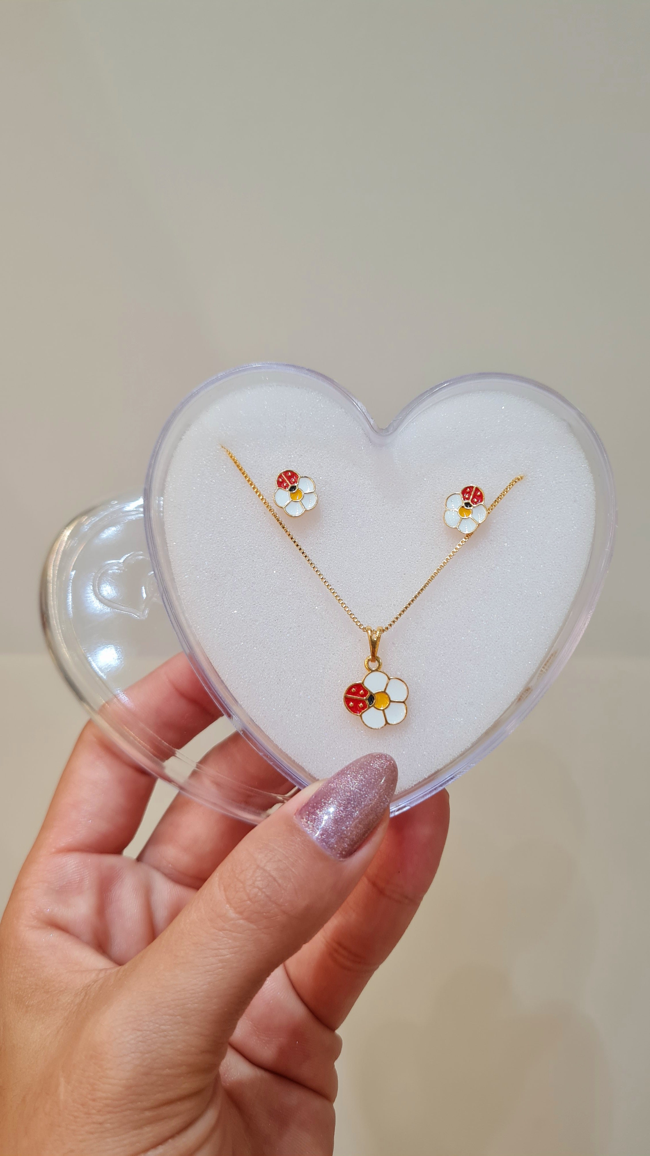 Conjunto Infantil Flor com Joaninha