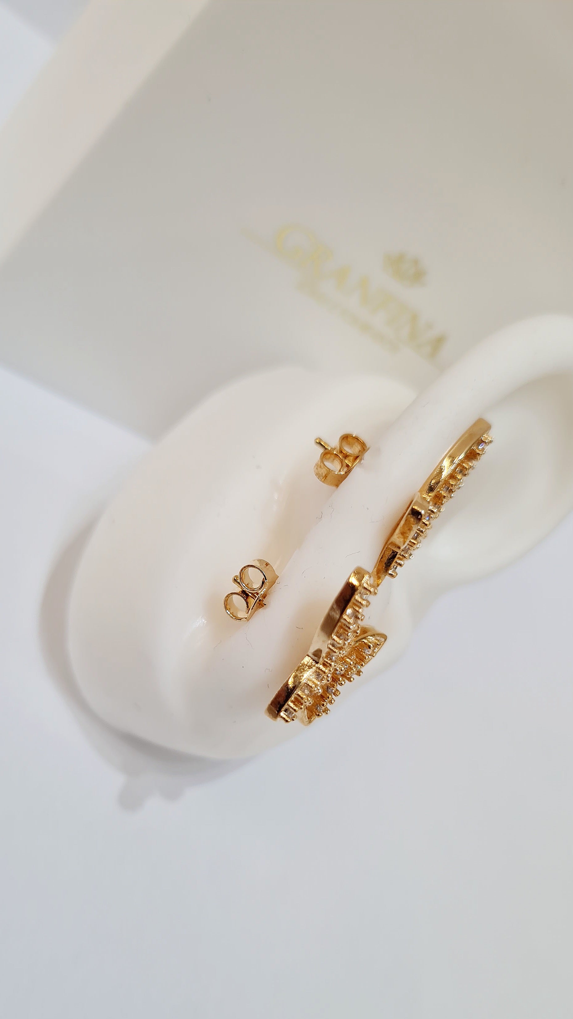 Brinco Borboleta Cravejada