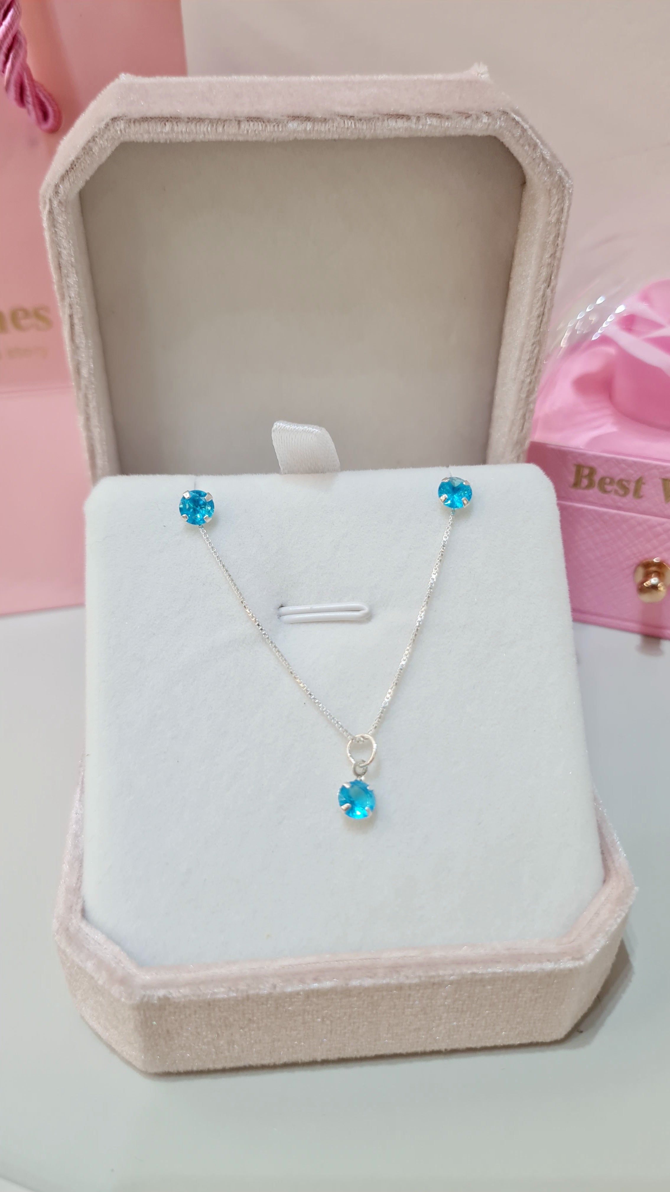 Conjunto em Prata 925 com Pedra