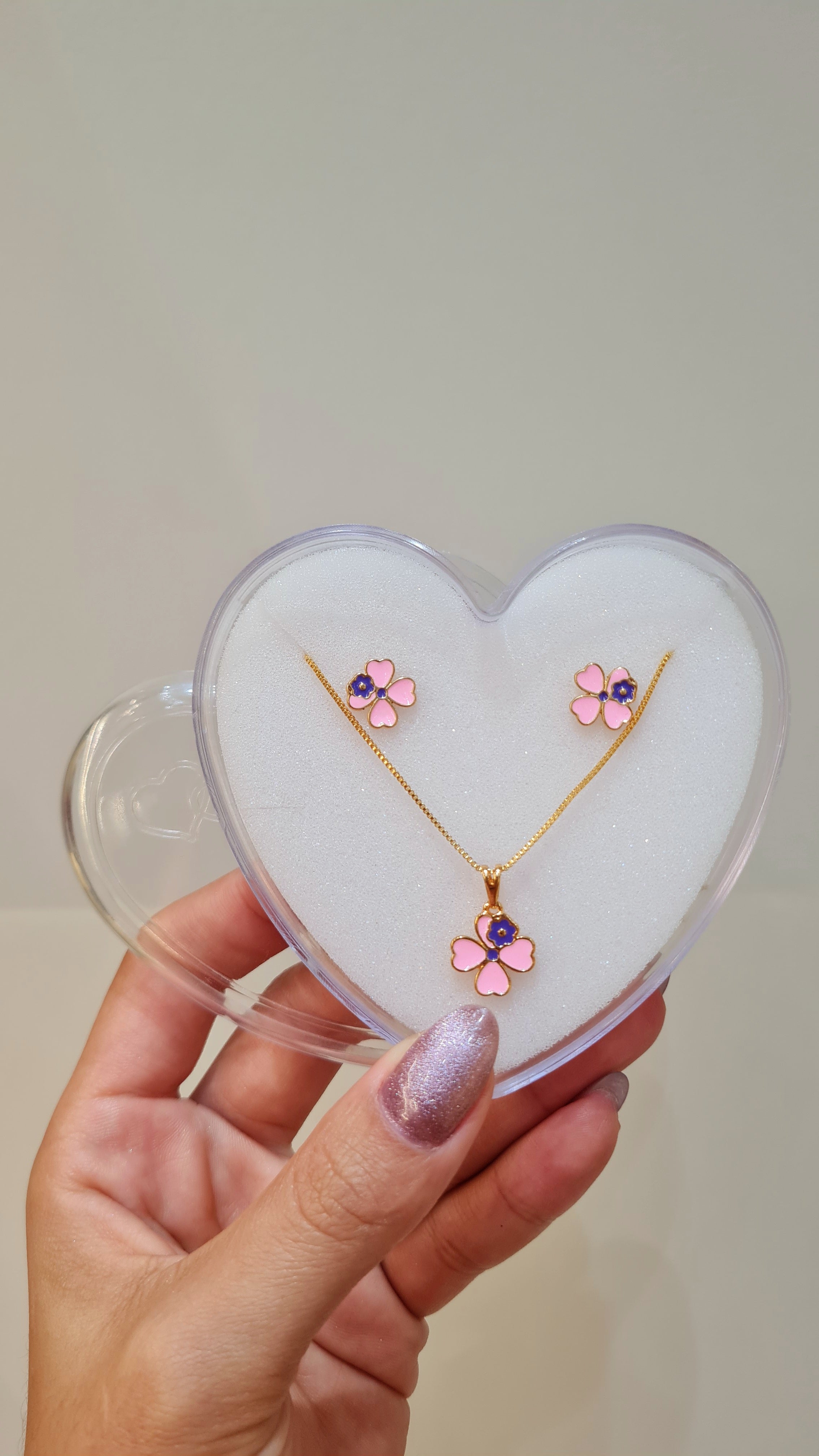 Conjunto Infantil Flor Rosa