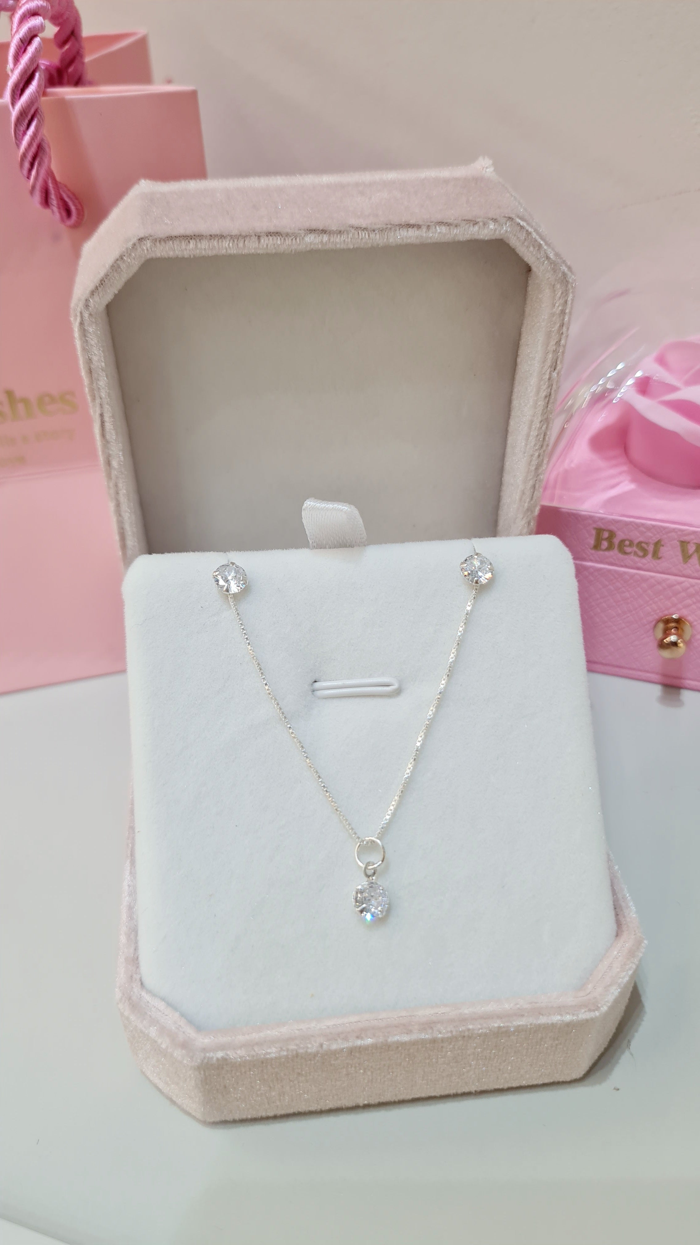 Conjunto em Prata 925 com Pedra