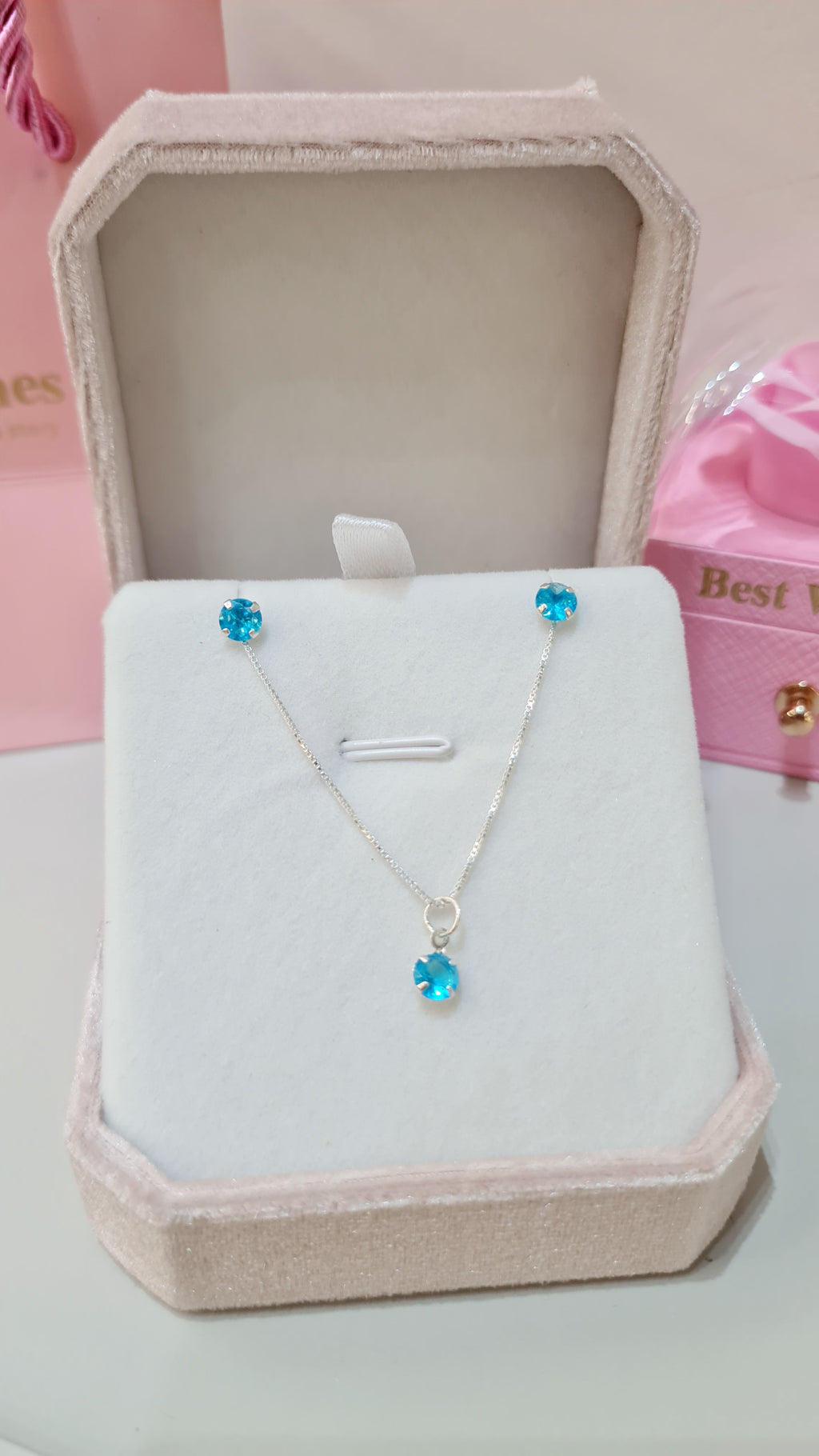 Conjunto em Prata 925 com Pedra