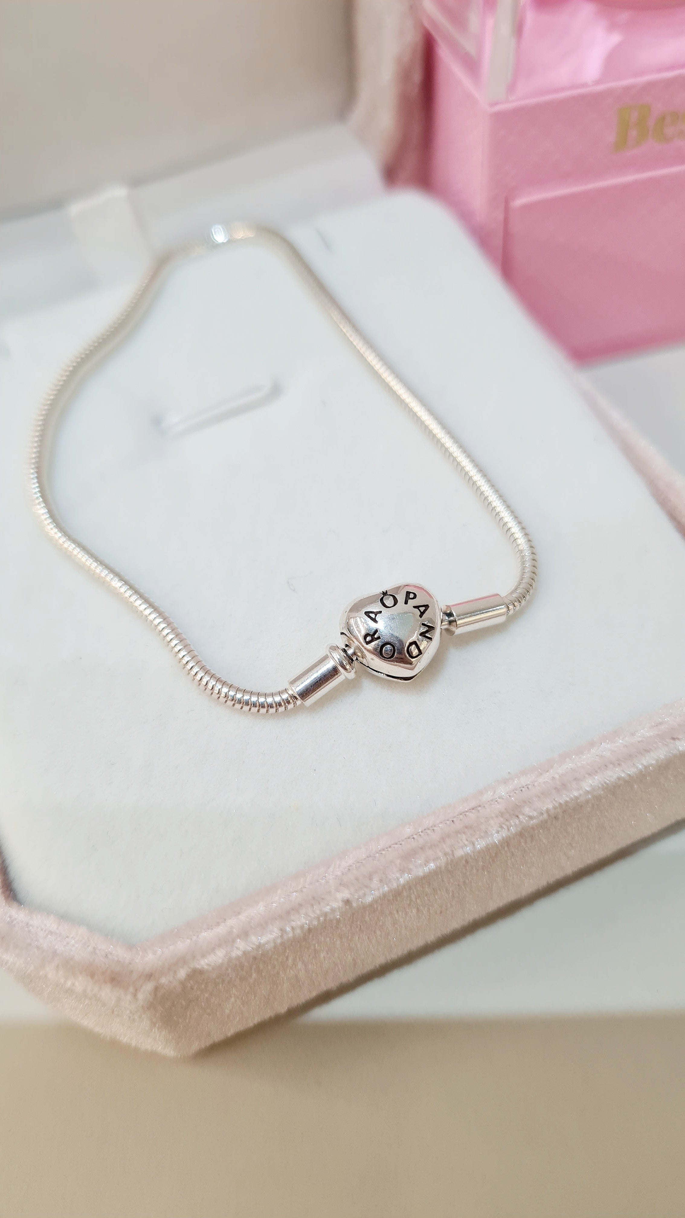 Pulseira em Prata 925 – Estilo Pandora Coração Clássico