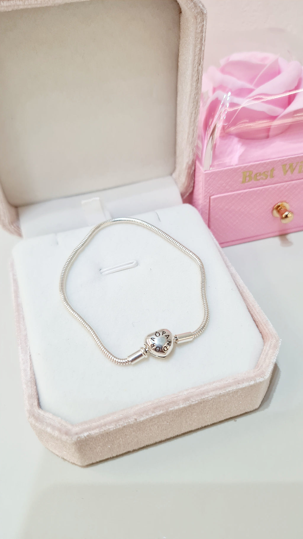 Pulseira em Prata 925 – Modelo Pandora Coração