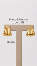 Brinco  Cinco Fios Folheado