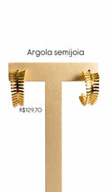 Brinco Argola Escama Média Semijoia