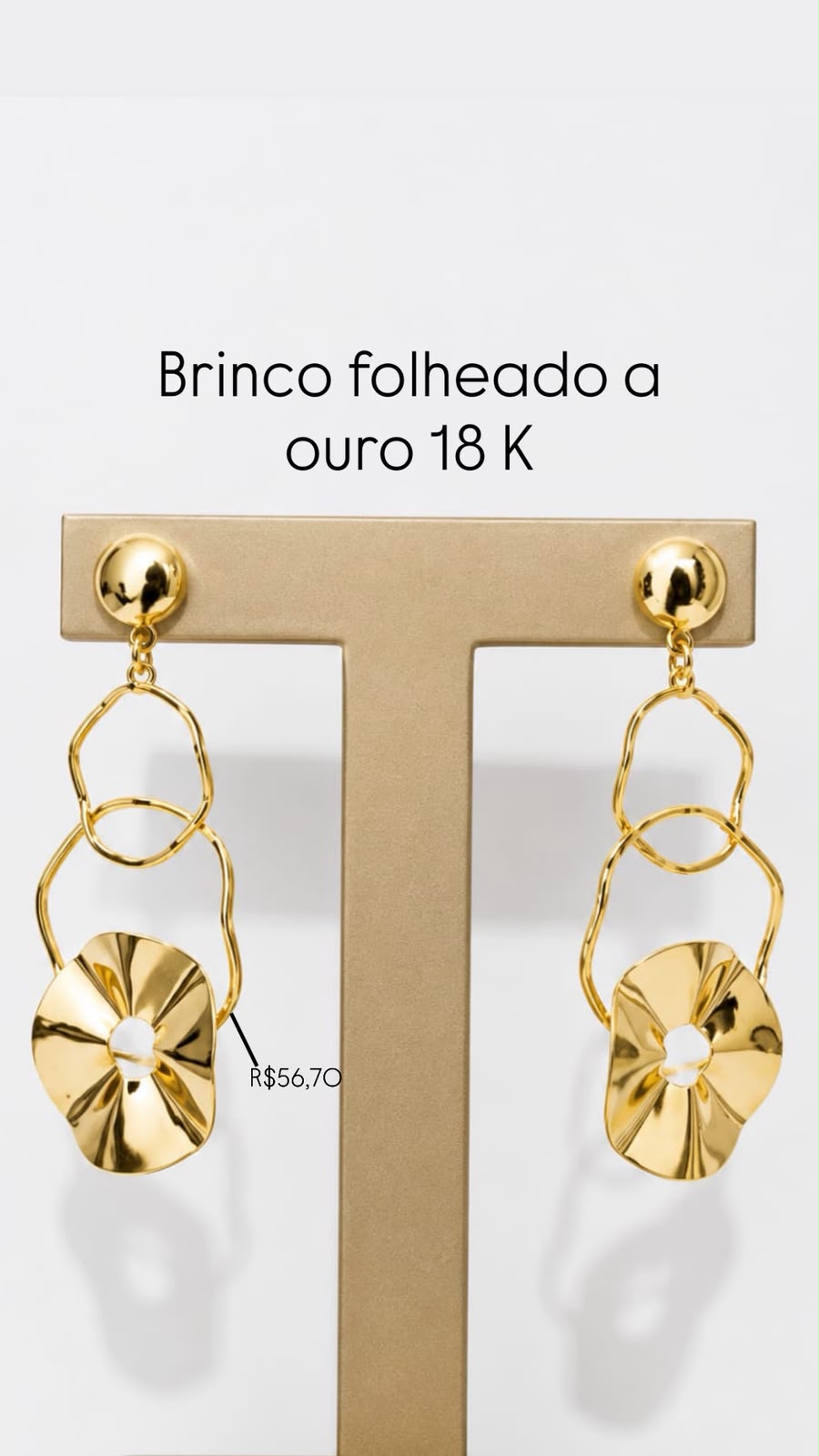 Brinco Círculos Martelado