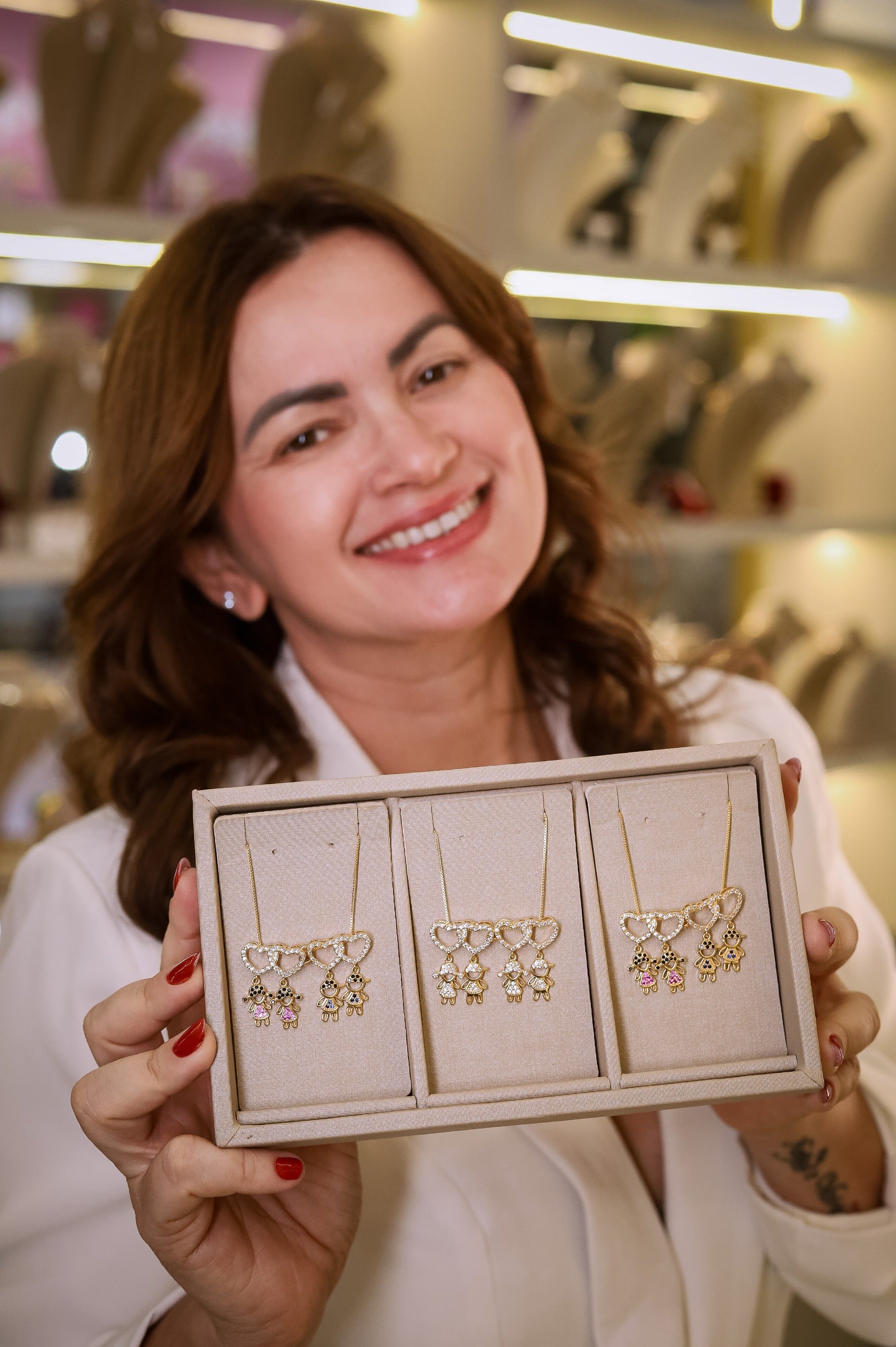 Colar Filhos(a) Semijoias Banhado a Ouro