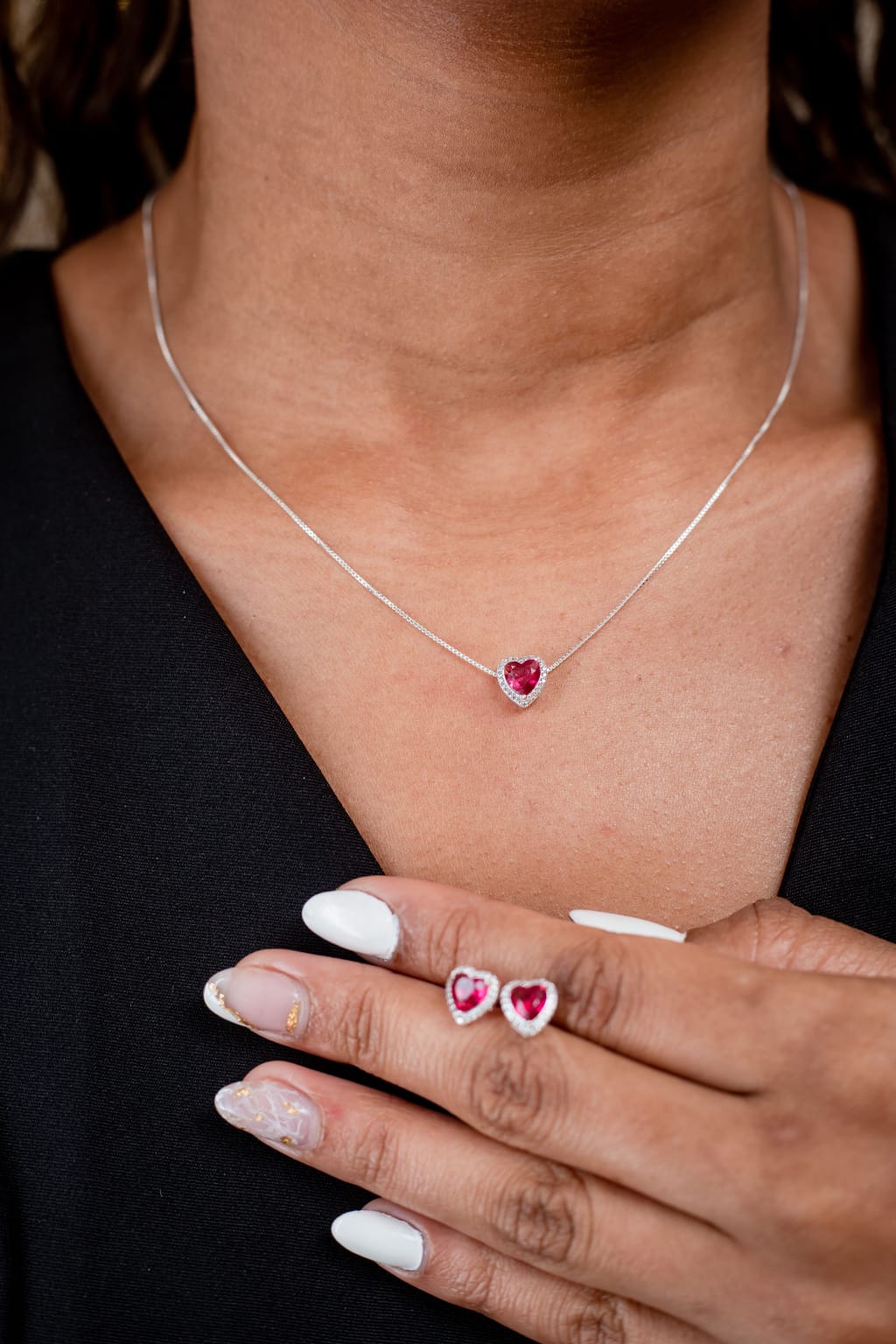 Conjunto Coração em Prata 925 ❤️