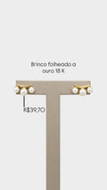 Brinco Ear Cuff de Pérolas Folheado