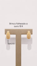 Brinco Gota Mini Pérola Folheado