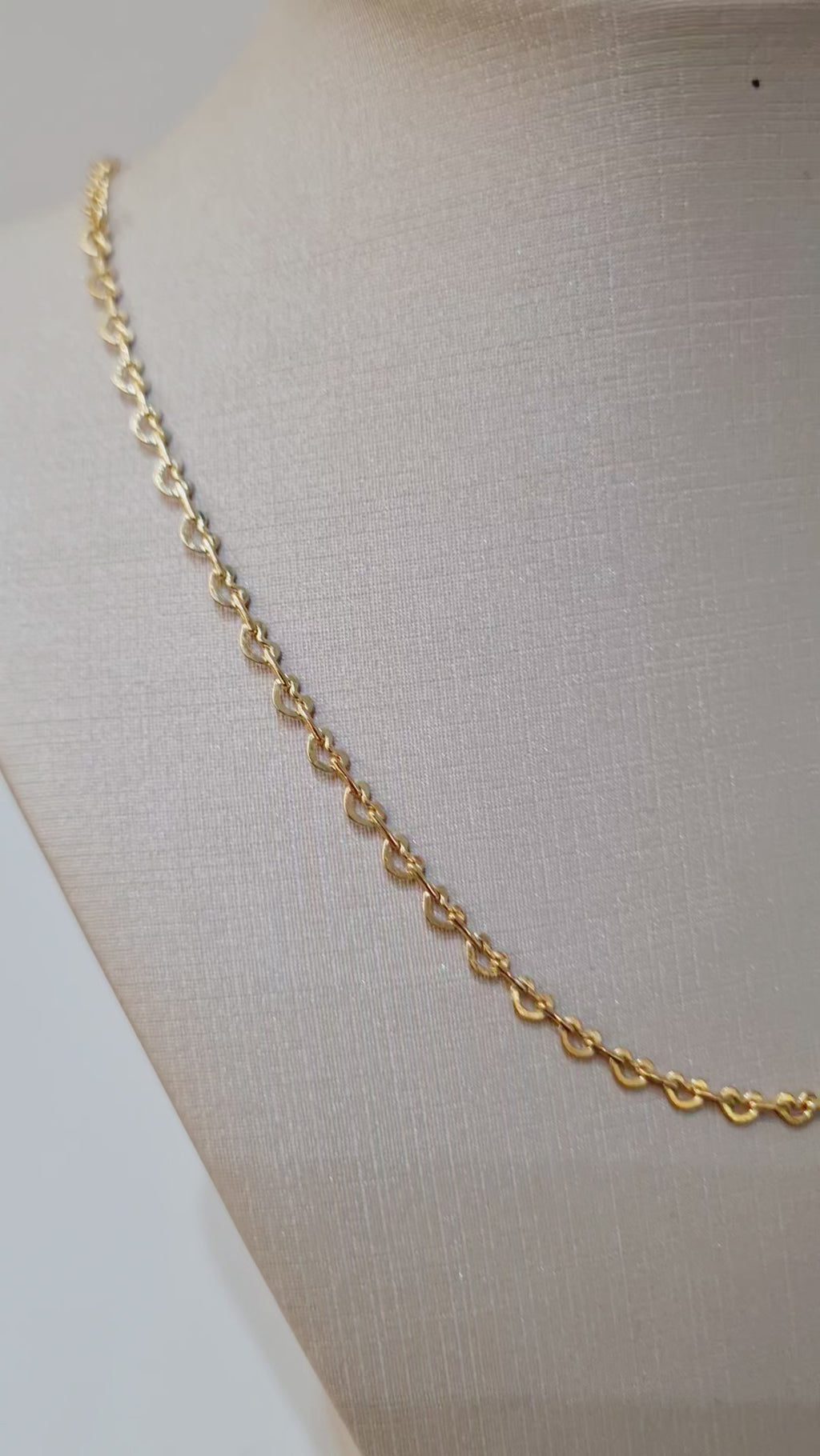 Corrente Mini Corações Vazado