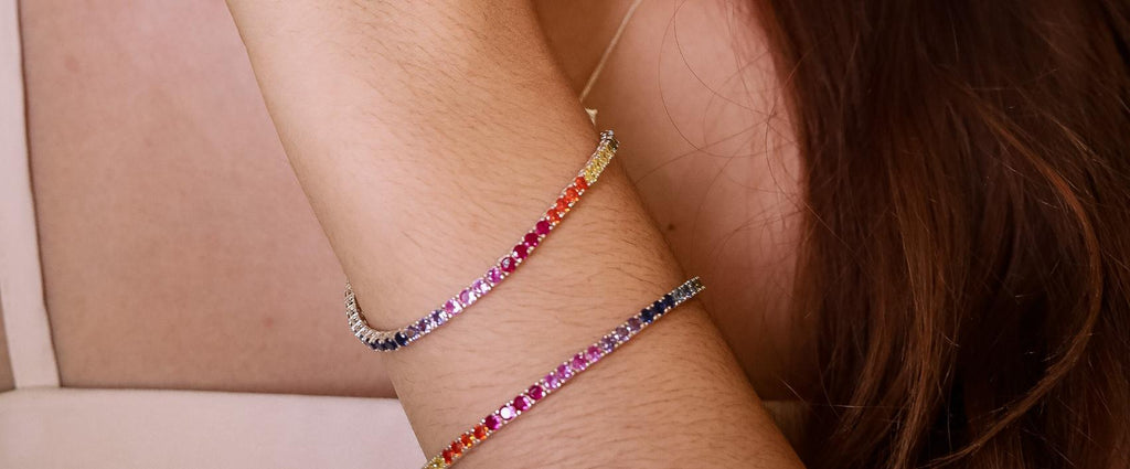 Pulseira Riviera Colors em Prata 925