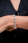Pulseira Riviera Corações em Aço